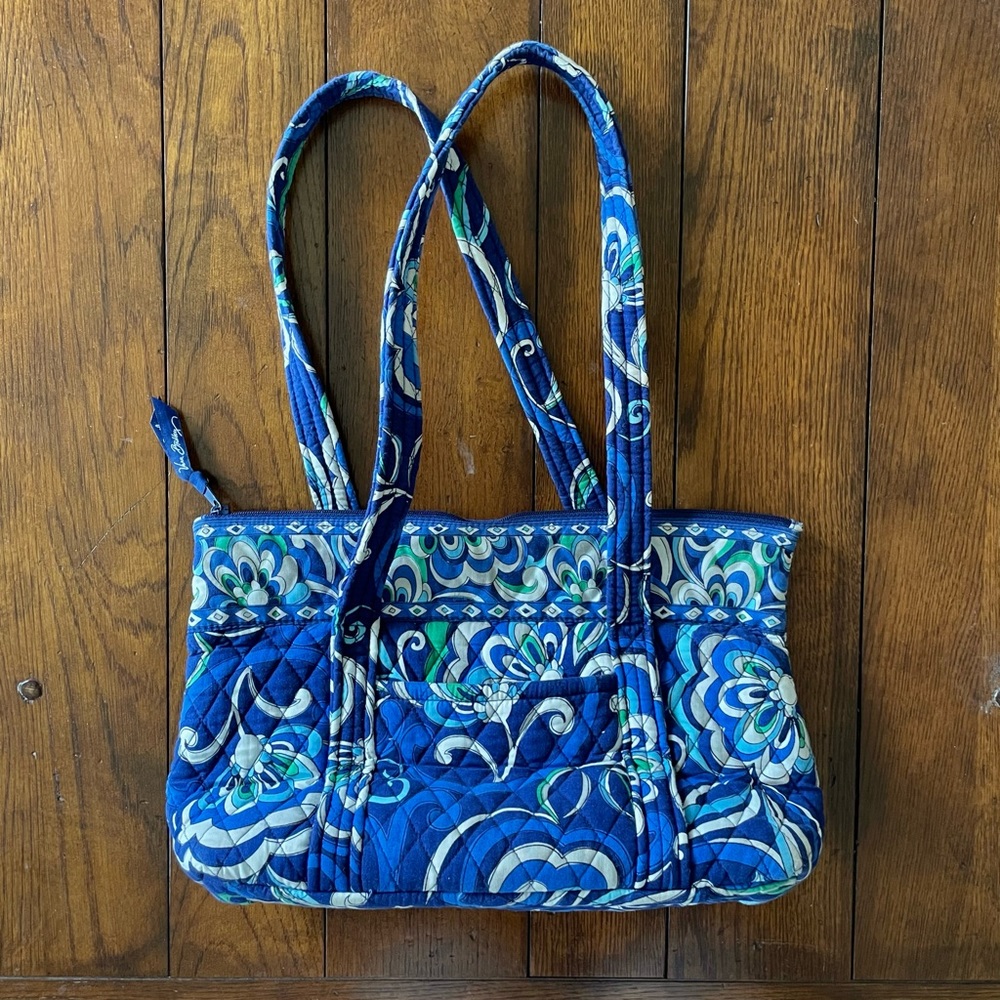 Vera Bradley Mediterranean Blue Shoulder Bag, Retired Pattern - Fall 2008